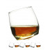 Gåvoset Whiskeyglas med rundad botten 6 st & 9 st täljstenar