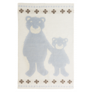 Høie Bamsebjörn barnpläd, ljusblå 100% ull 